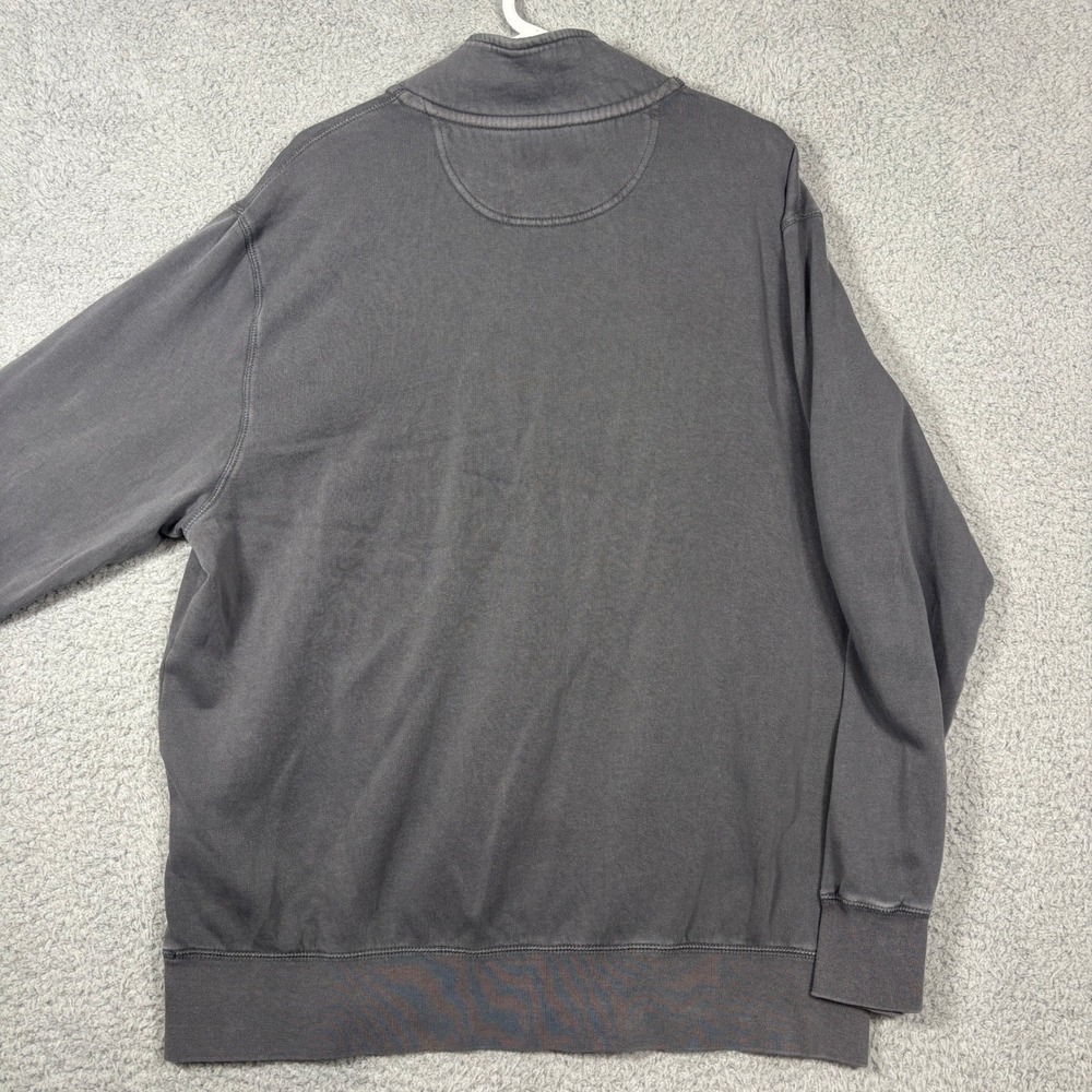 American Eagle Sweatshirt Mens XXL Gray Super Soft Snap Mock Neck Pullover - Picture 6 of 9